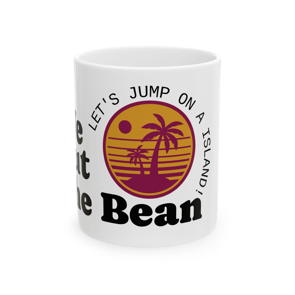 Let's Jump on an Island Coffee Mug – Retro Palm Tree Ceramic Cup (11oz, 15oz)