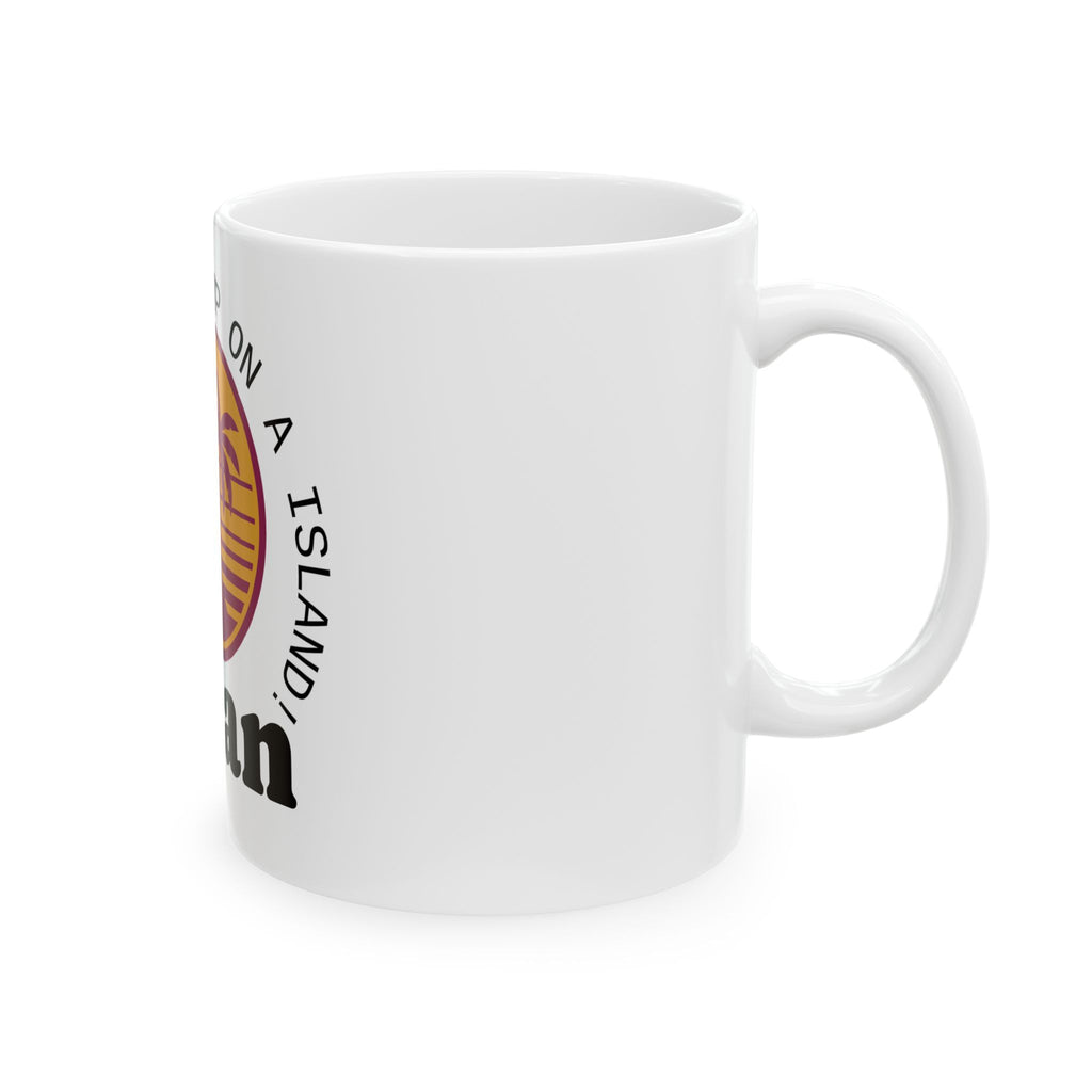 Let's Jump on an Island Coffee Mug – Retro Palm Tree Ceramic Cup (11oz, 15oz)